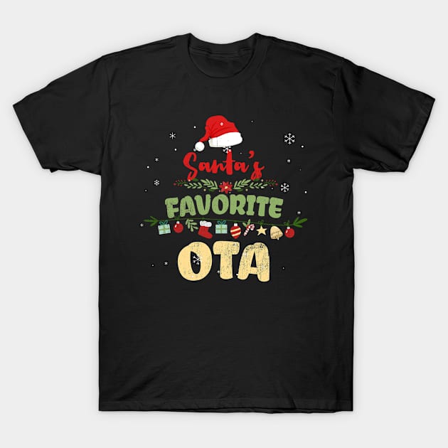 Cute Santa's Favorite OTA Xmas Christmas Gift T-Shirt by gaustadabhijot